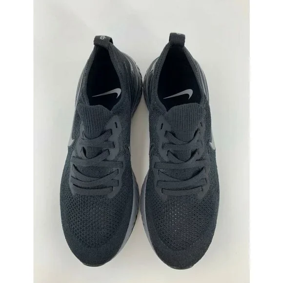 Nike Epic React Flyknit 2 Black Anthracite Men's Running Shoes Gray - Picture 9 of 11